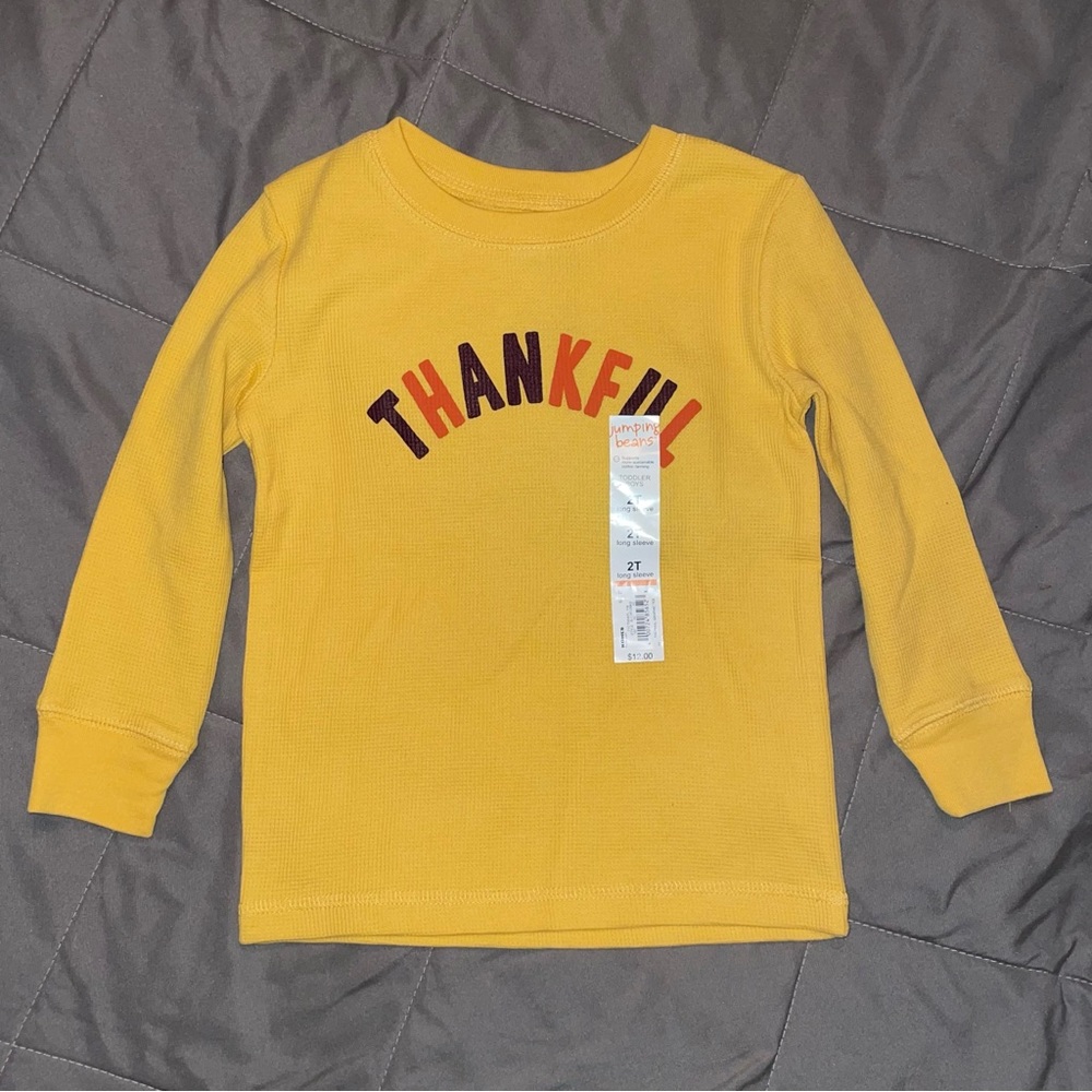 Jumping Beans Toddler Boys Thankful Thermal Shirt, 2T